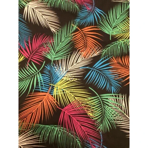 Women's ENJOYNIGHT Sleepwear Gown Size XL  NWT Palm Leaves Colorful Short Sleeve - Picture 4 of 12